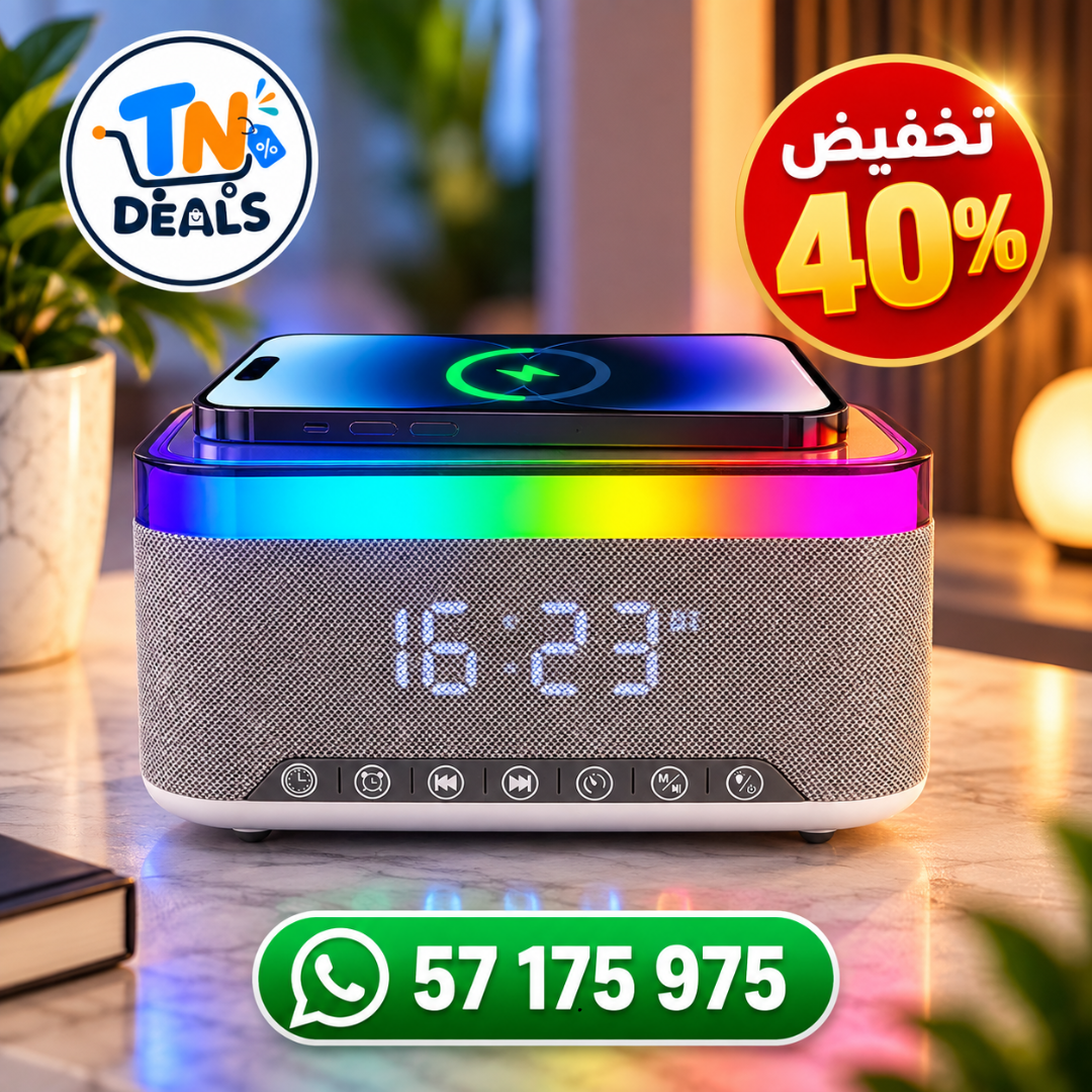 Baffle Bluetooth 6-en-1 avec chargeur sans fil